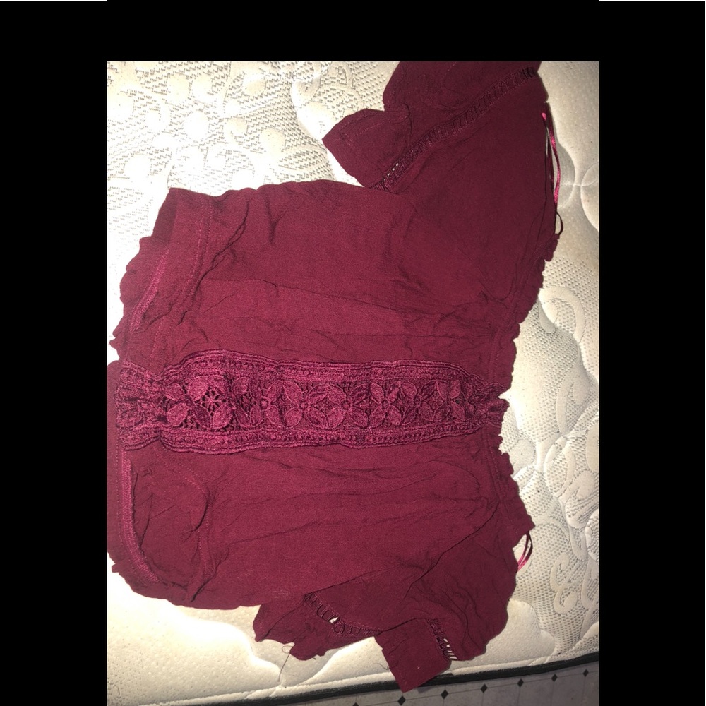 Maroon Crop top